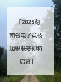 2025湖南省电子竞技超级联赛即将启幕