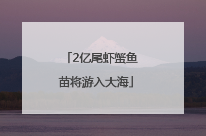 2亿尾虾蟹鱼苗将游入大海