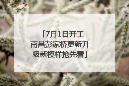 7月1日开工 南昌彭家桥更新升级新模样抢先看